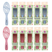 PB & Jay Softsweep Swirl Oval Vented Detangling Hair Brush – Soft Blue & Berry Pink 12pcs