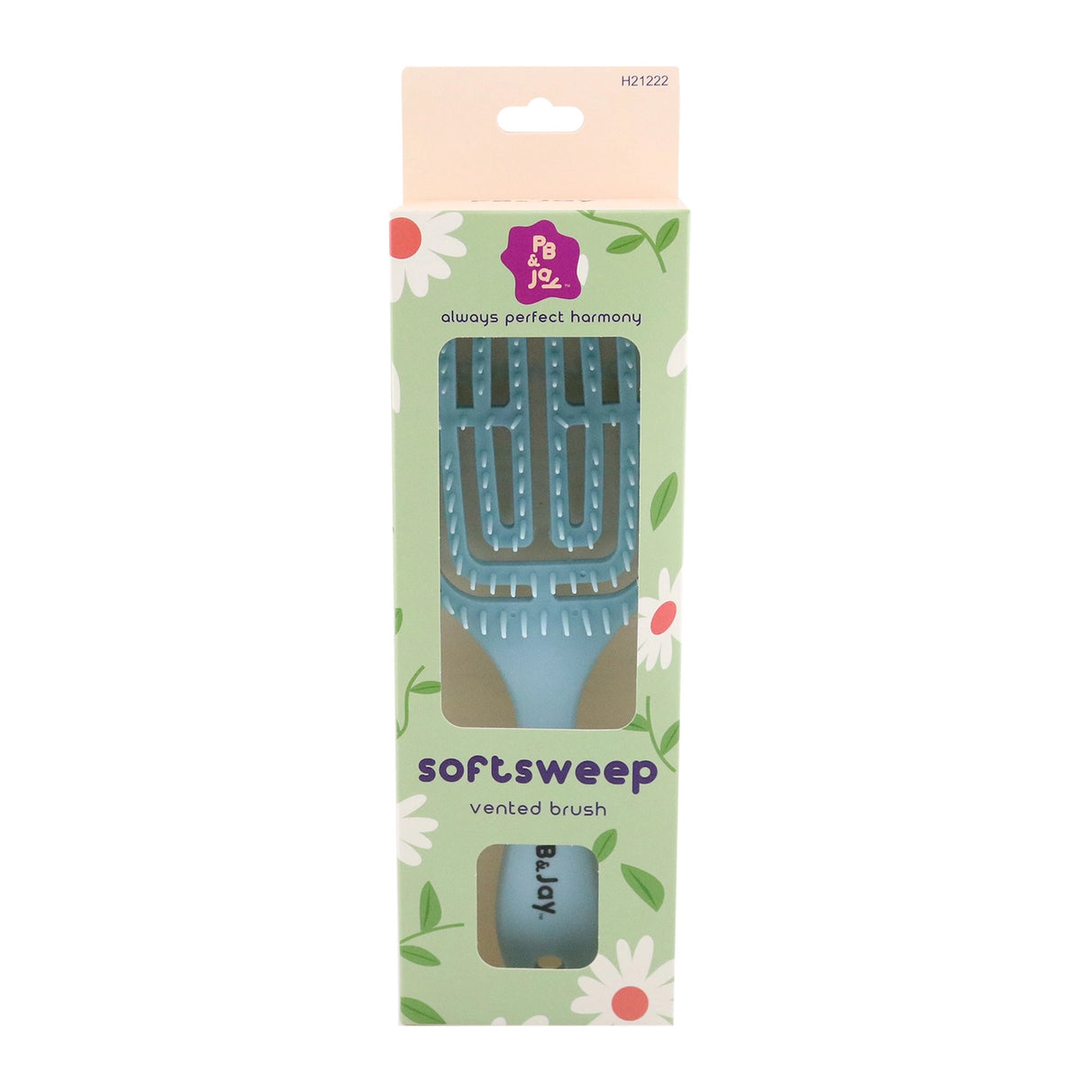 PB & Jay Softsweep Vented Detangling Hair Brush – Coral Pink & Powder Blue (12pcs)