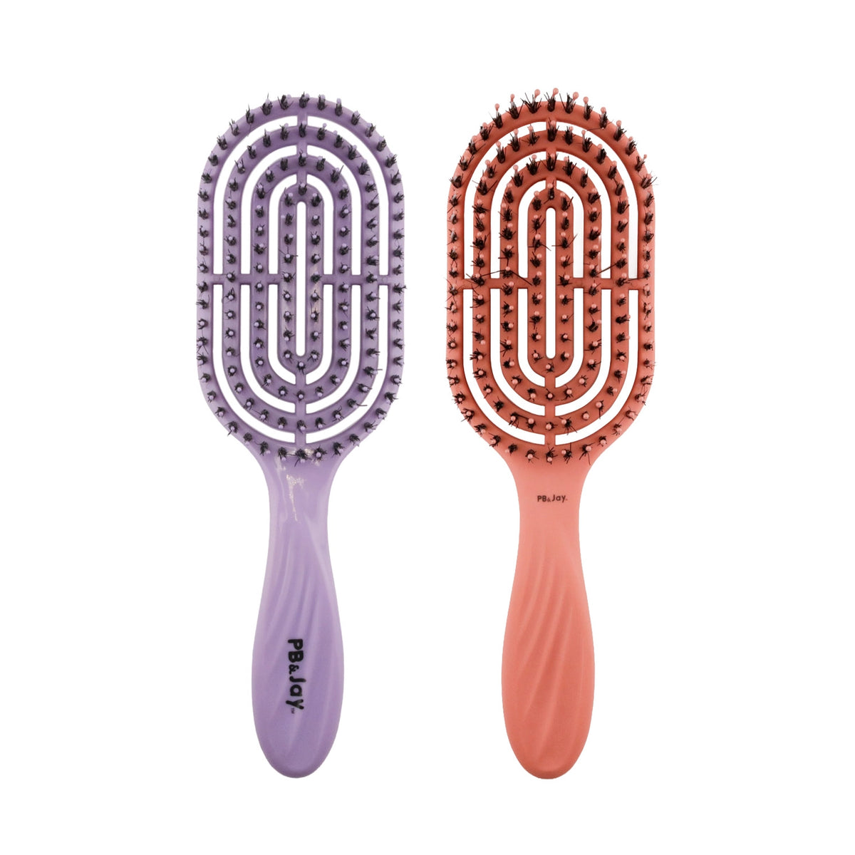 PB & Jay Softsweep Oval Vented Detangling Hair Brush – Lavender & Terracotta (12pcs)