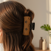 Monogram Leather-Wrapped Hair Claw for High-End Style - 10.5CM (H2454)