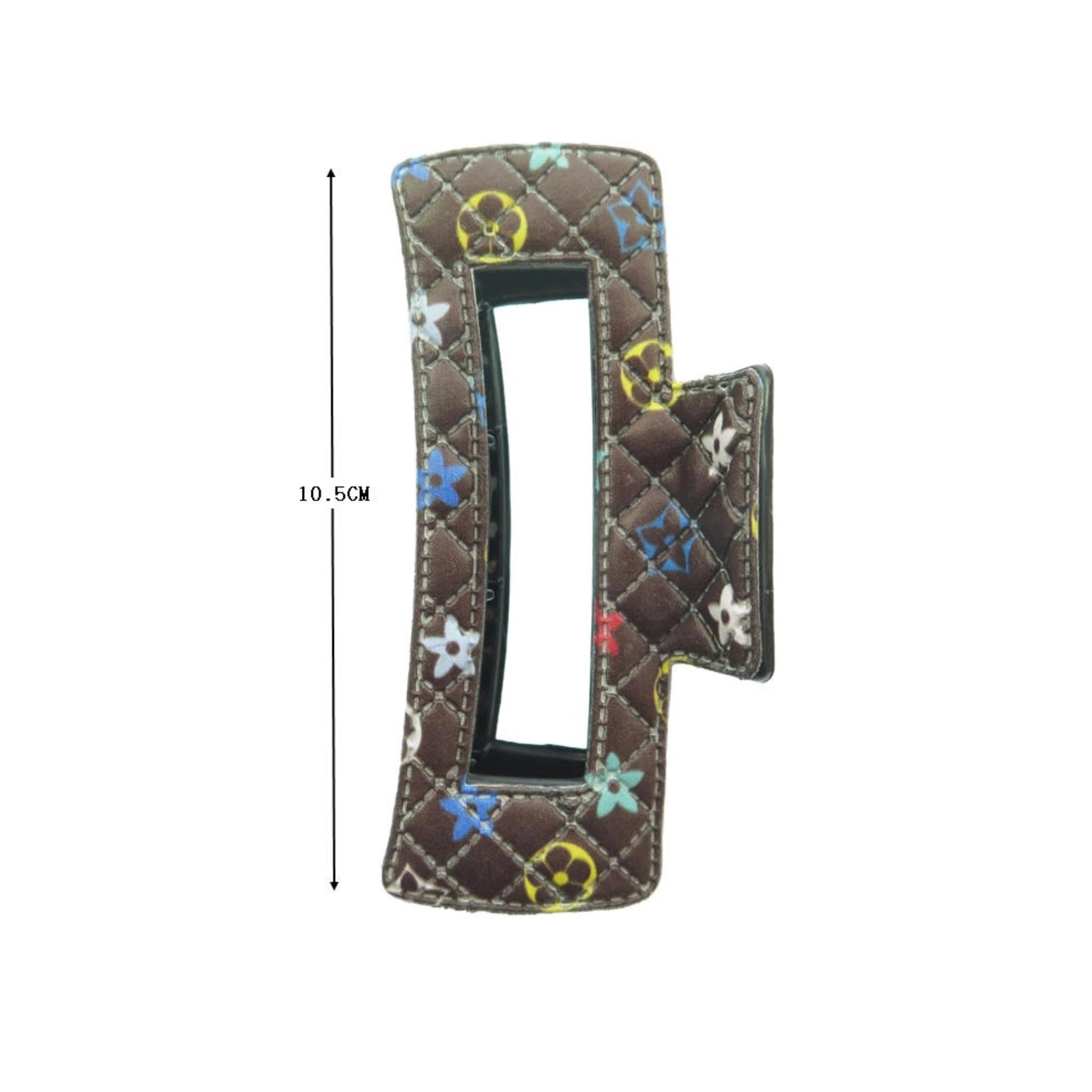 Luxury Look Quilted Monogram Claw Clip for Designer Style | 10.5cm