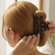 Luxury Look Quilted Monogram Claw Clip for Designer Style | 10.5cm