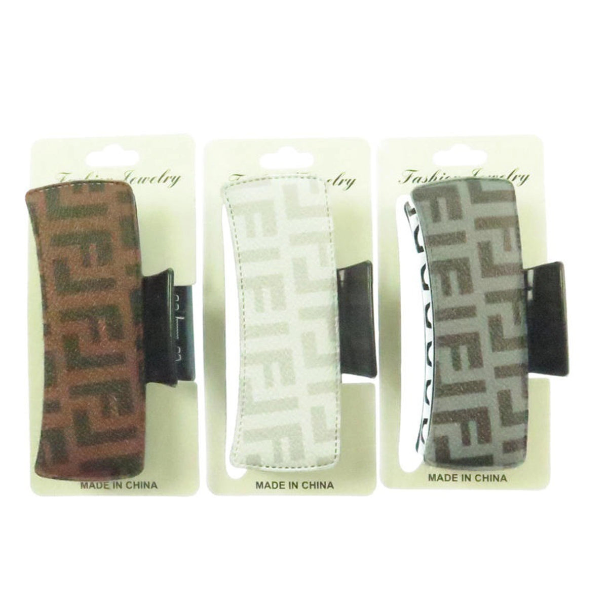 Fashion Hair Claw Clip 11cm – Assorted Geometric Pattern Hair Clip, Large Hair Accessory (H2496)