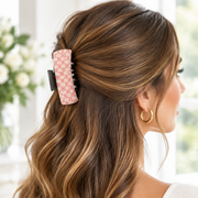 Monogram Hair Claw Clips – 10cm Rectangular Matte Hair Accessories (Assorted Colors) (H2497)