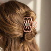 Butterfly Jewel Hair Claw Clip - 8.5cm Iridescent Crystal Butterfly Hair Jaw (H2505)