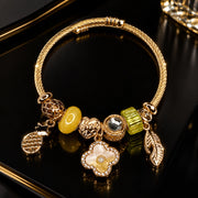 HB00062 - Gold Plated Charm Bracelet – 100% Brass Statement Jewelry