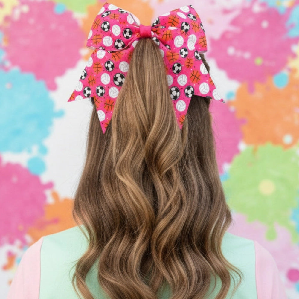 Jumbo Sports & Polka Dot Cheer Bow Collection - Multiple Colors!