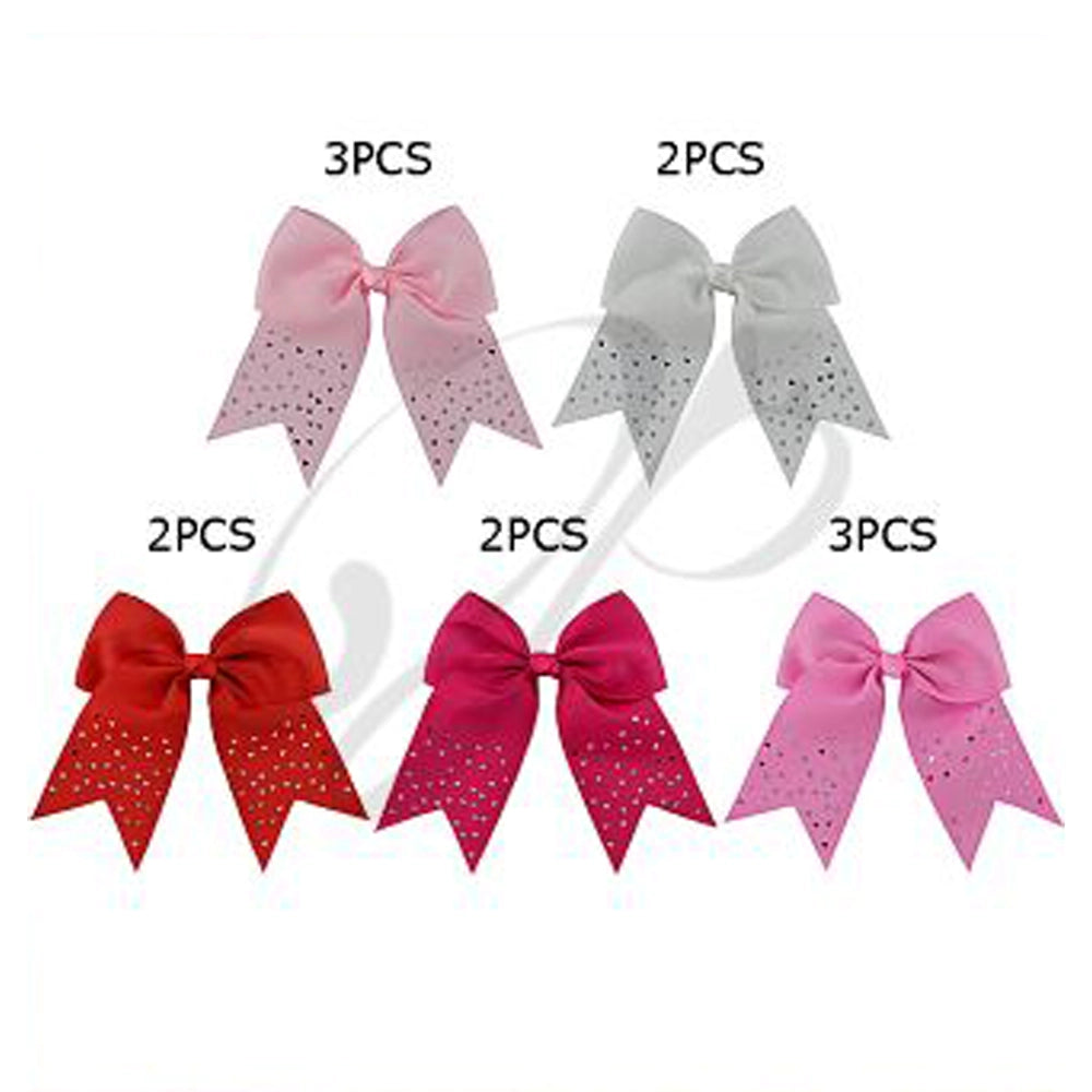Ultimate Sparkle Cheer Bow - 16CM Jumbo Rhinestone Heart Hair Clip