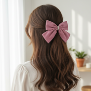 Elegant 15cm Textured Fabric Bow with Rhinestone & Pearl Center – 12pc Assorted Set HC-29536KN