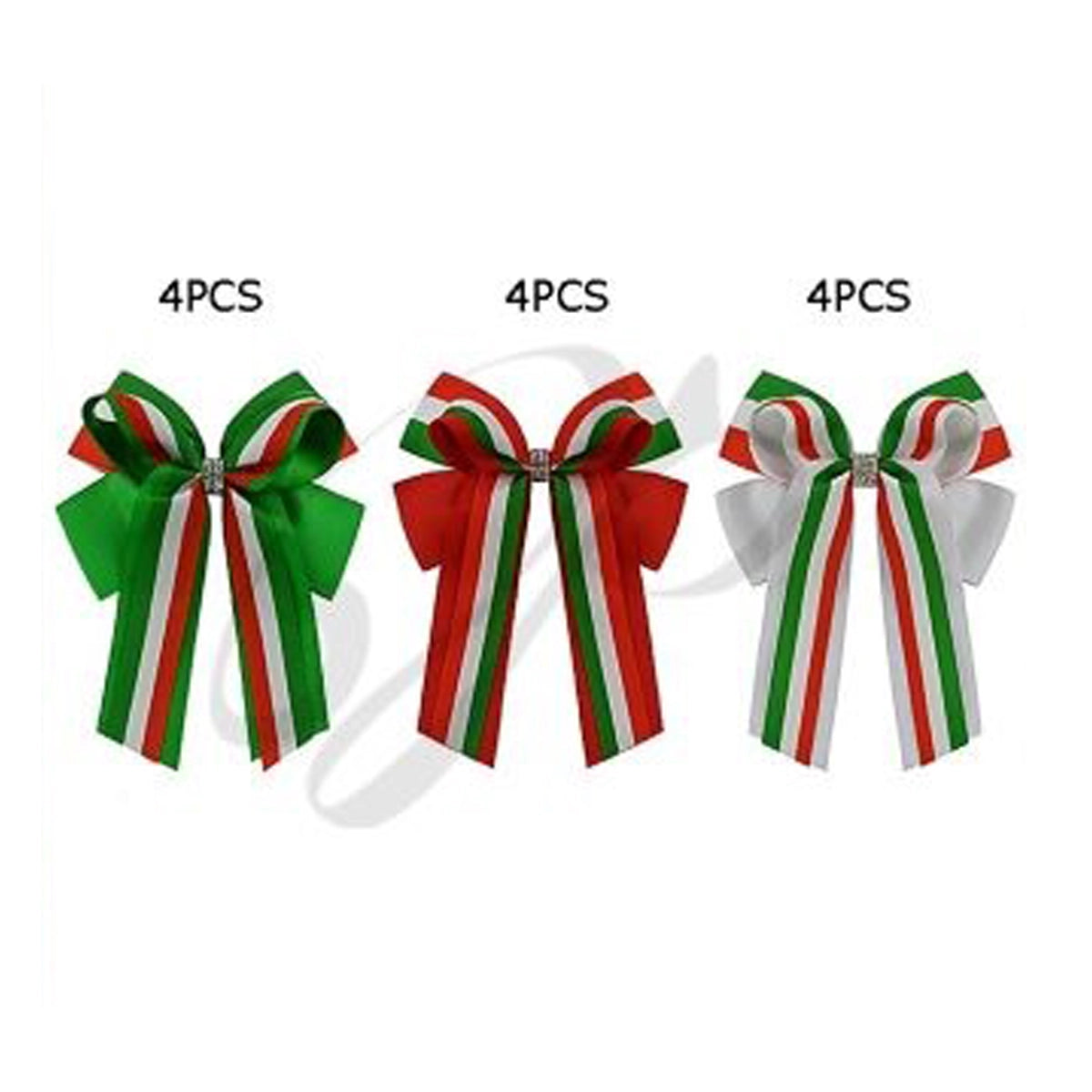 Tricolor Grosgrain Cheer Hair Bow (HC-29583ME)