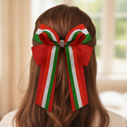 Tricolor Grosgrain Cheer Hair Bow (HC-29583ME)