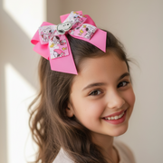 12-Pack Large Cartoon Dog Grosgrain Ribbon Hair Bows – 6-Inch Colorful Double-Layer Hair Clips with Alligator Clasps for Girls, Toddlers, and Kids 12pc (HC-29595SN)