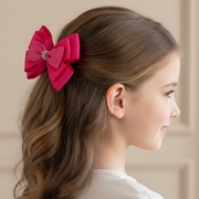 6-Inch Rhinestone Layered Grosgrain Bow – 12-Piece Assorted Set (HC-29601M)