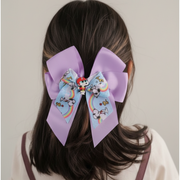 12-Pack Large Rainbow Cartoon Dog Hair Bows for Girls – 6-Inch Grosgrain Ribbon Bow Alligator Clips (HC-29684SN)