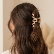 Matte Loop Squiggle Hair Claw Clip – Trendy Wave Hair Catch Clip for Women (HC11337)