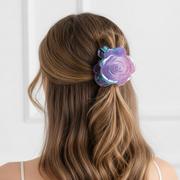 Ombre Rose Hair Claw Clip - Iridescent Floral Large Jaw Clip (HC11357)