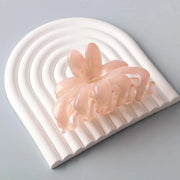 Pearlized Floral Blossom Hair Claw Clip – Large Opaque Rake Style (HC11402)