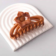 Retro Floral Matte Hair Claw Clip – Elegant Large Nonslip Acetate Hair Clamp (HC11434)