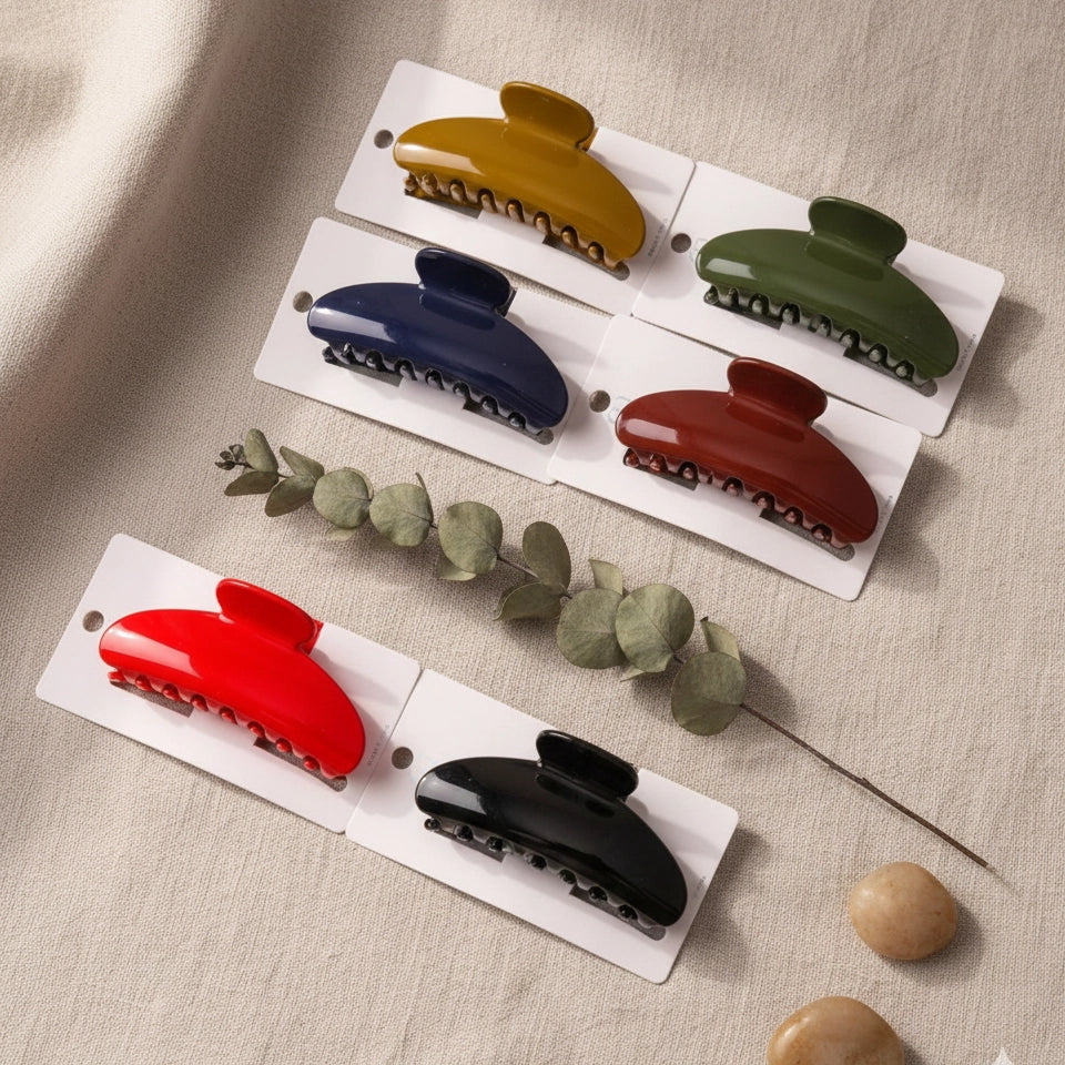 Chic & Colorful Large Hair Claw Clips - Essential Hair Accessories!
