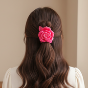 Marbled Rose Hair Claw Clip - Floral Acetate Jaw Clip for Thick Hair (HC11533)
