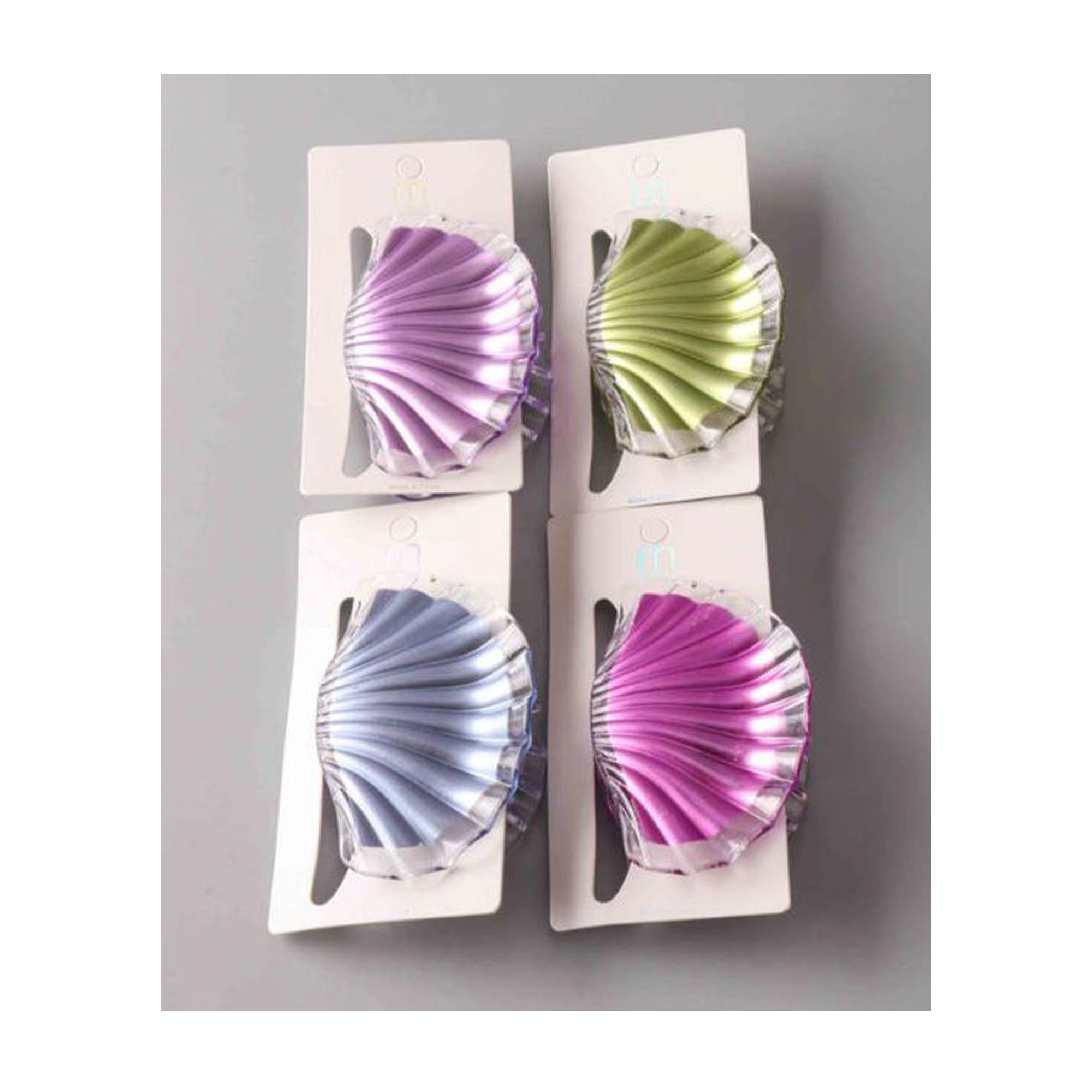 Iridescent Metallic Seashell Hair Claw Clip - 4 Colors (HC11582)