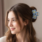 Sweet Blossom Hair Claw Clips - 4-Color Pastel Flower Accessories
