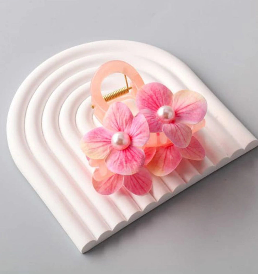 Sweet Blossom Hair Claw Clips - 4-Color Pastel Flower Accessories