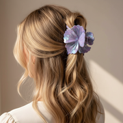 Iridescent Hibiscus Flower Hair Claw Clip - 4-Pack Floral Hair Accessories (HC11677)