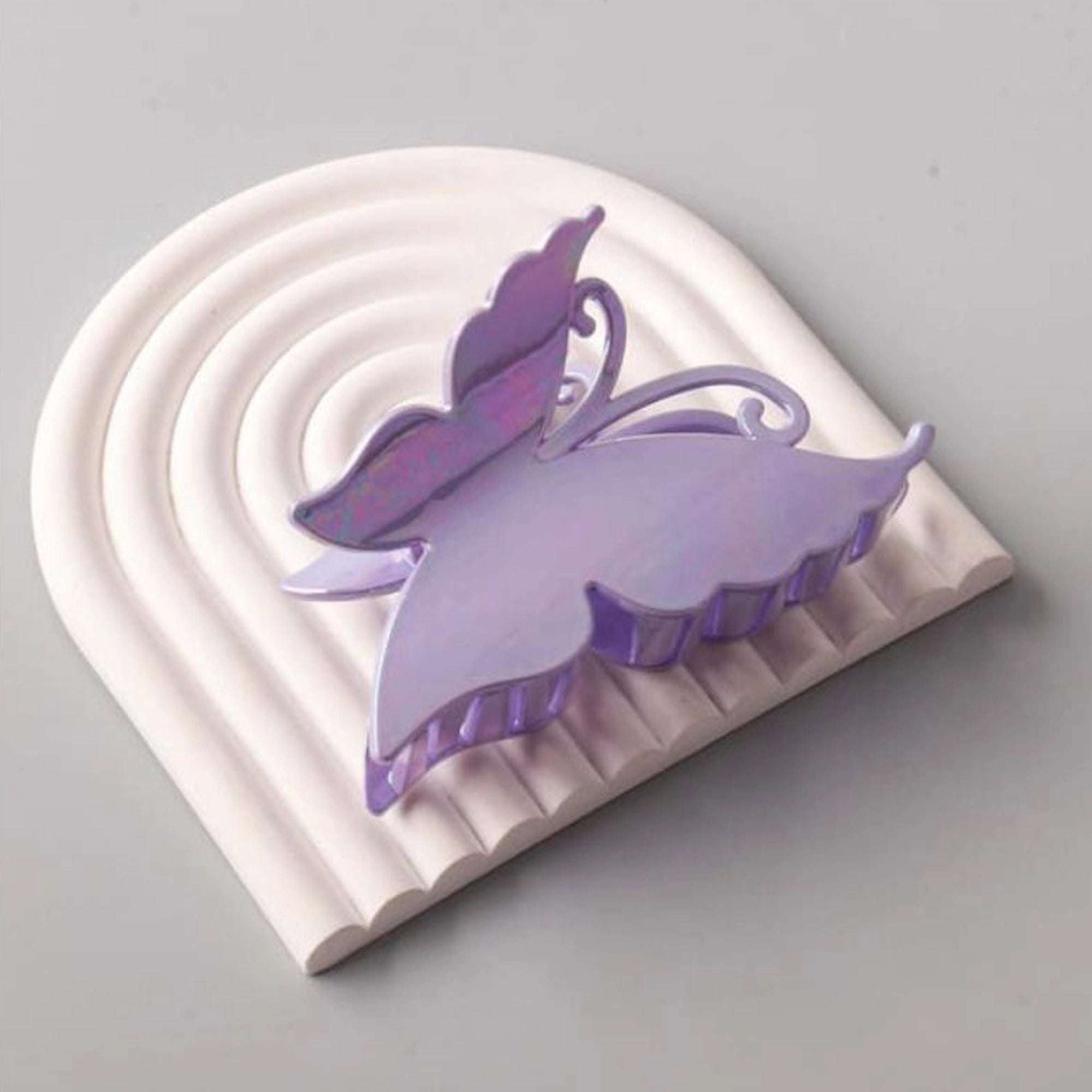 Iridescent Asymmetric Butterfly Hair Claw Clip - 4 Color Assortment (HC11685)