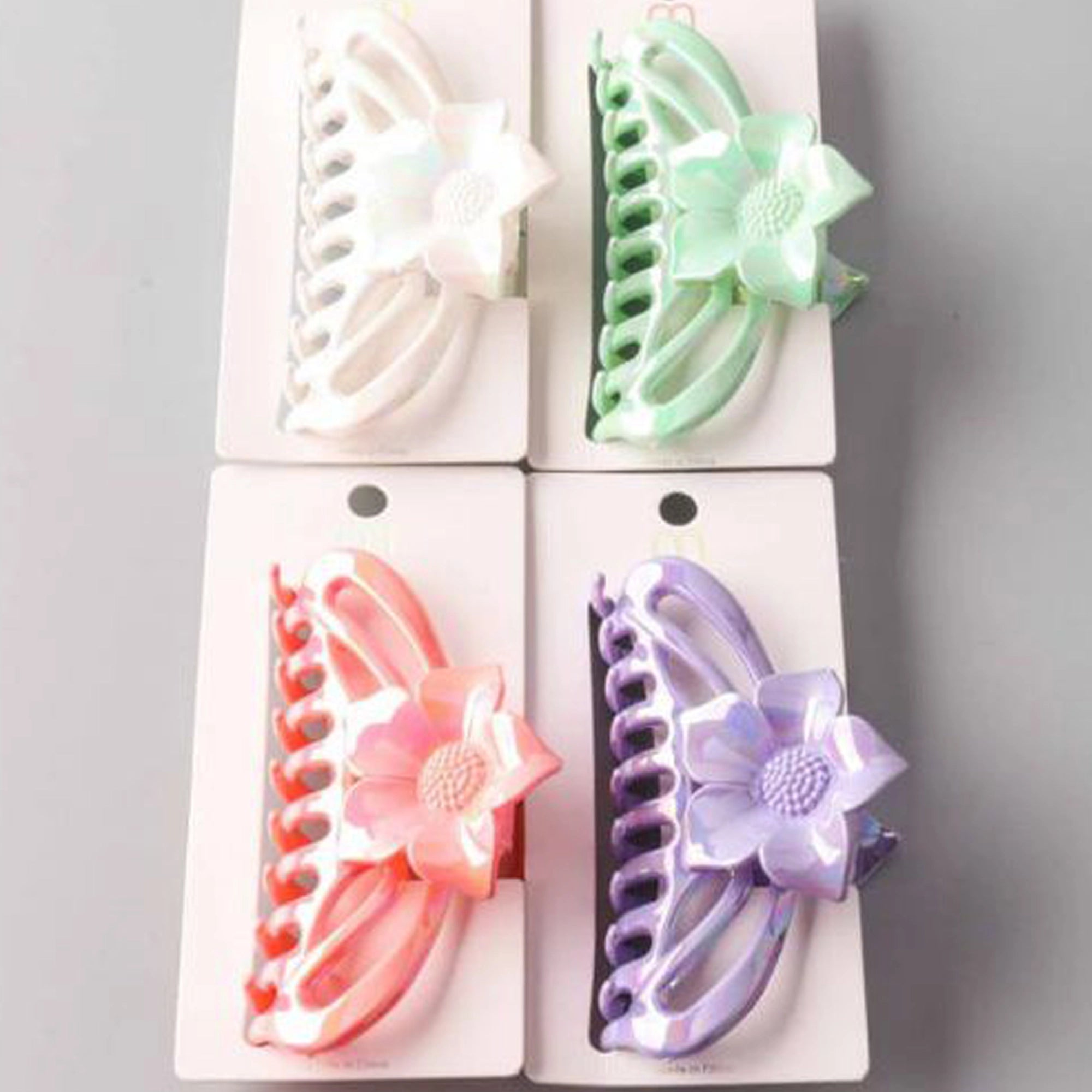 Sunflower Iridescent Rake Hair Claw Clip – Large Floral Nonslip Jaw Clip (HC11686)
