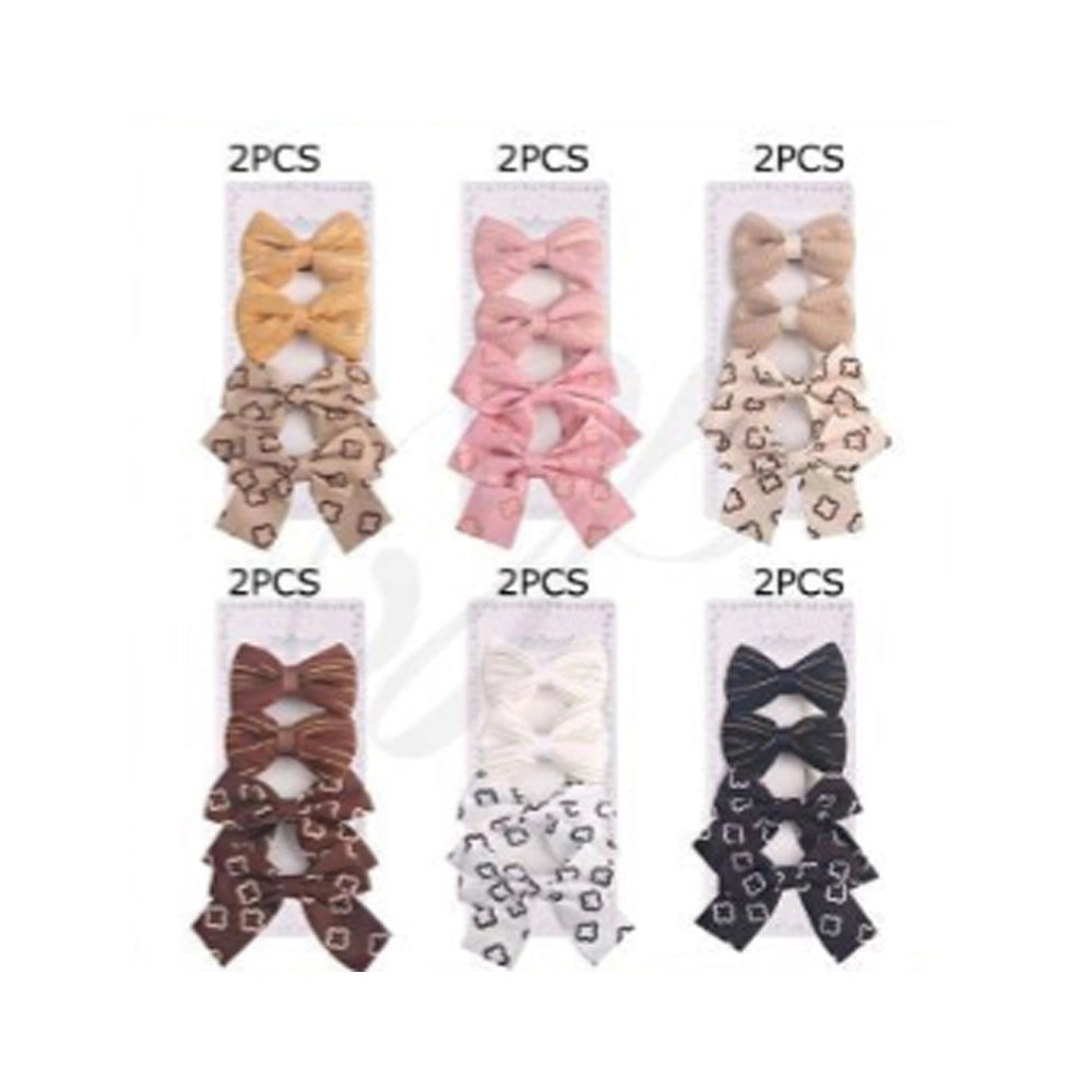 Chic Essentials 7cm Mini Hair Bow Clip Set