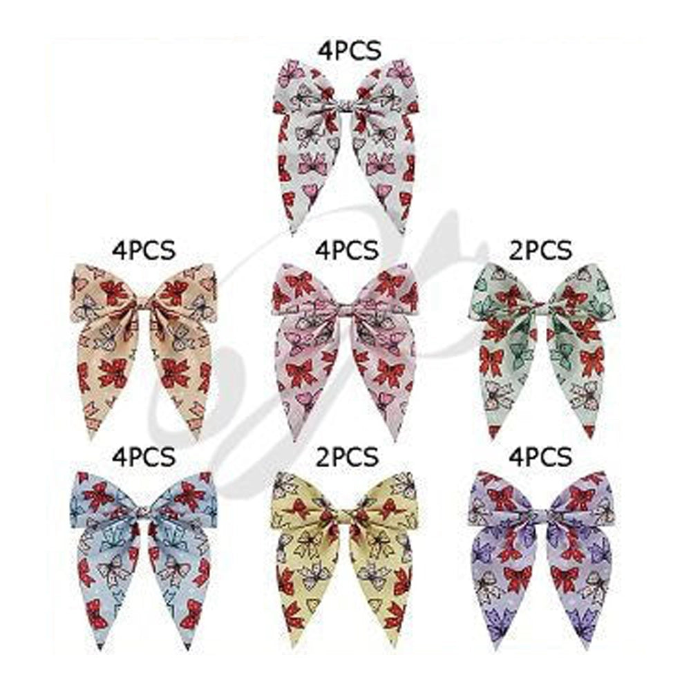 Oversized Bow Print Hair Clip - 12CM Charming Chiffon Hair Accessory