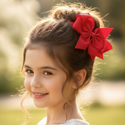 Large Grosgrain Ribbon Bow Hair Clips - 24-Piece Bulk Set (HCD-1857E)