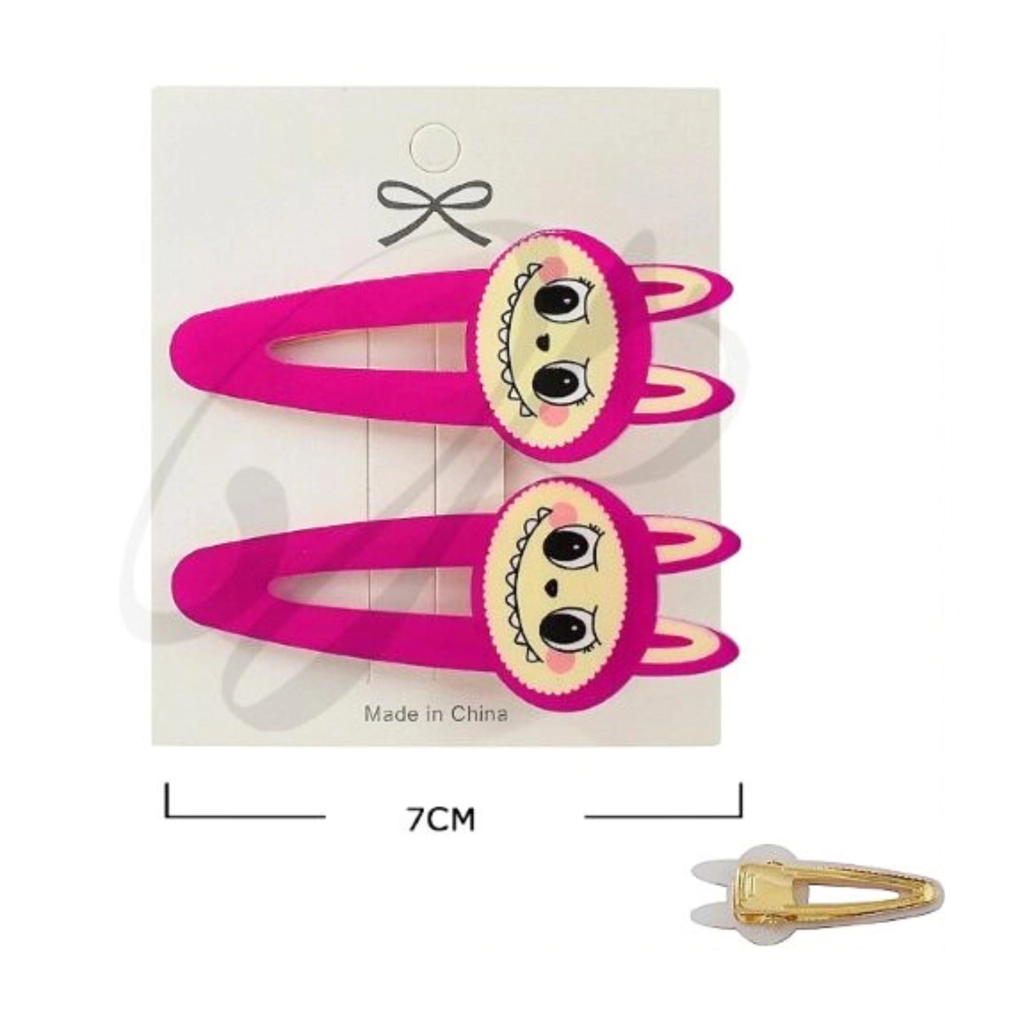 Cute Cartoon Snap Hair Clips for Girls – 6 Pairs Colorful Metal Clips