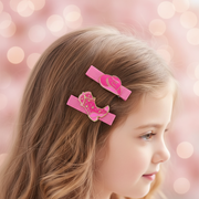 Western Cowgirl Hair Clips Set – 2-Piece Enamel Cowboy Hat & Boot Barrettes (HP-10899M)