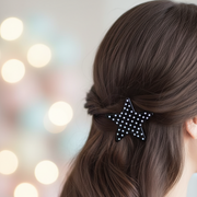 Polka Dot Star Hair Clips – Cute Star-Shaped Snap Barrettes for Girls & Women, 2PCS/Card(HP-29300PD)