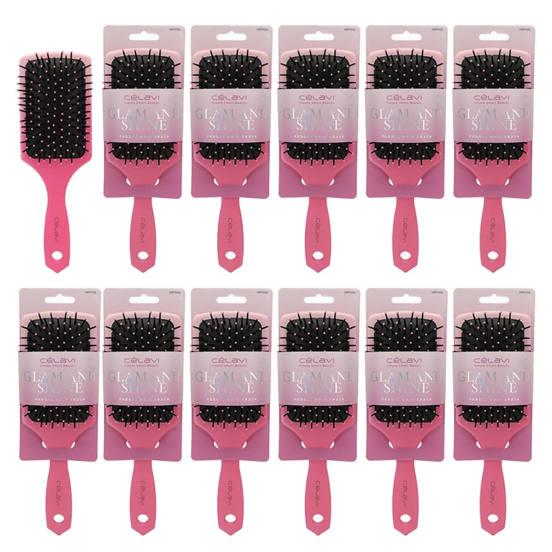 Celavi - Glam and Shine Paddle Hair Brush – Pink Gradient