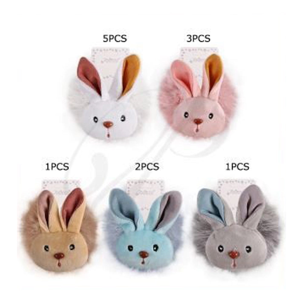 Plush Bunny Furry Hair Tie (HS-10738EA)