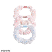 Polka Dot Pastel Hair Scrunchies Set – Cute Fabric Elastic Hair Ties for Girls and Women, Gentle No-Damage Ponytail Holders (HS-50262S)
