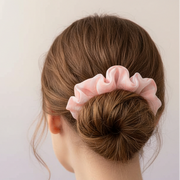 Chiffon Watercolor Scrunchies - Oversized Pastel Hair Ties (4 Colors) (HS10329)