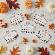 Spooky Halloween Stud Earrings Set – 6-Pair Cute Ghost, Clown, Black Cat & Rhinestone Studs (HWE-1086)