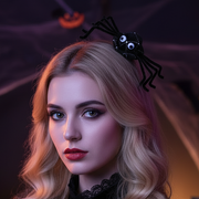 Halloween Spider Hair Clips - Glitter Witch Hat Hair Barrettes for Party Favors & Costumes (HWH-1055)
