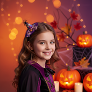 Halloween Mini Witch Hat Hair Clips – Cute Spider & Bow Halloween Hair Accessories for Kids & Adults (HWH-1124)
