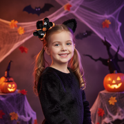 Halloween Grosgrain Hair Bow Set - 15cm Spooky Pumpkin & Ghost Hair Clips for Girls & Kids (HWH-1127)