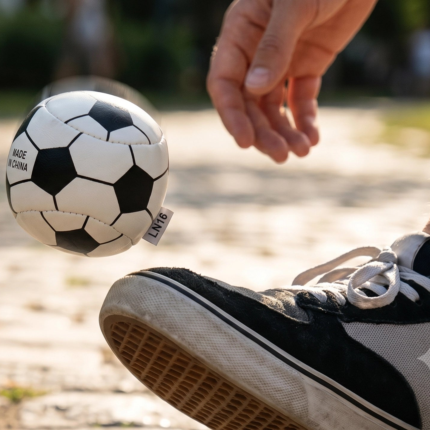 Soccer Hacky Sack 12-Pack – 5cm Mini Soccer Ball Kick Balls, Soft Pellet-Filled Juggling Footbags for Kids & Adults, Sports Party Favors and Goodie Bag Fillers (Pack of 12)