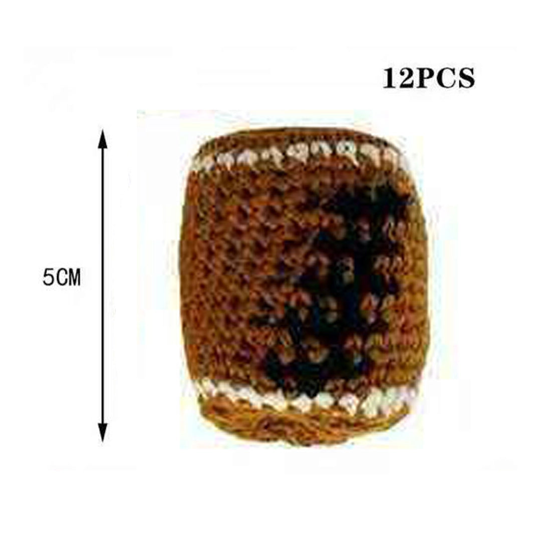 Hand-Woven Crochet Hacky Sack Set - 12 Pack Multi-Color Footbags, Knit Football & Rasta Style Kicking Balls for Kids, Adults, and Outdoor Lawn Games