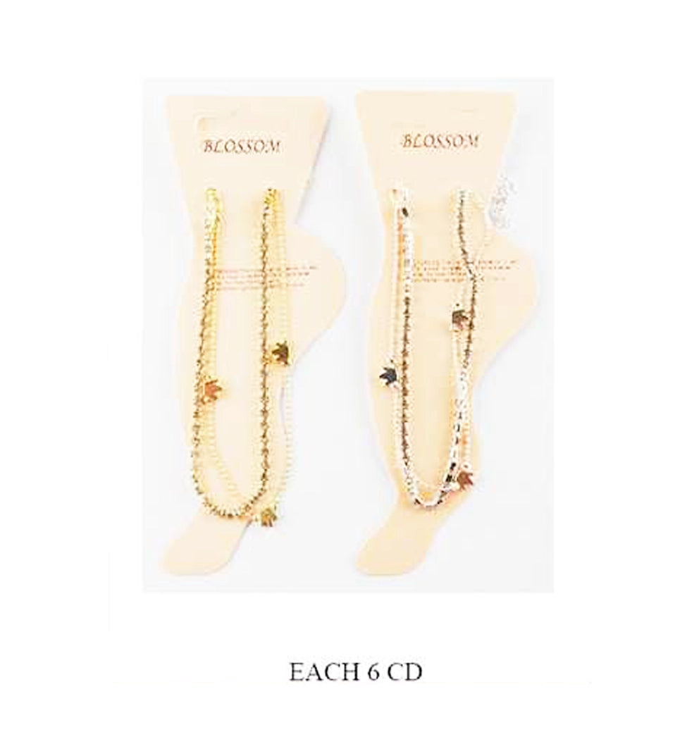 Sparkle & Step Out: Dual-Layered Star Charm Anklet