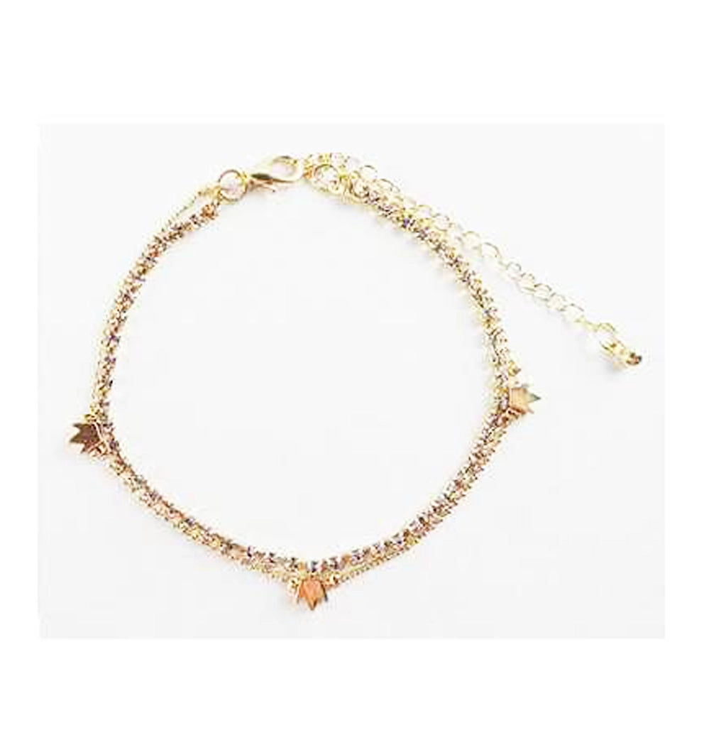 Sparkle & Step Out: Dual-Layered Star Charm Anklet