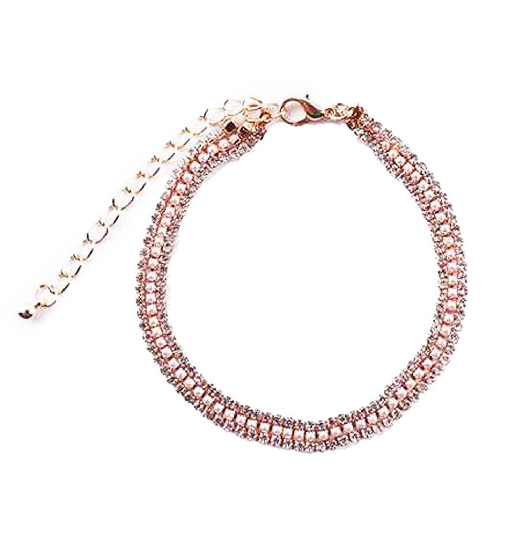 Dazzling Double-Layer Rhinestone Anklet - Sparkle with Every Step