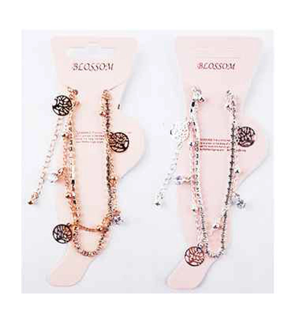 Elegant Tree of Life Layered Ankle Bracelet (Anklet)